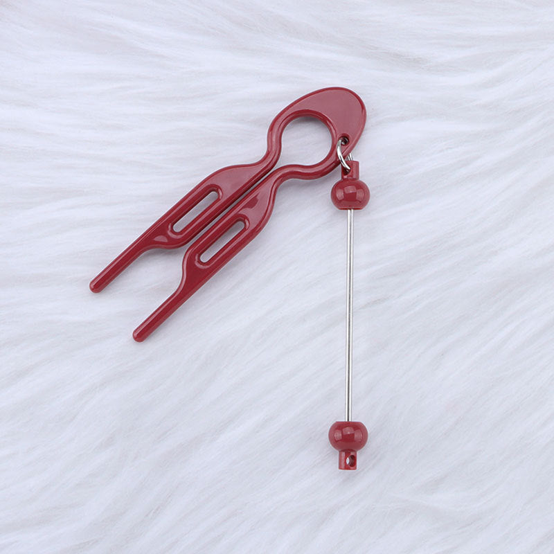 Wholesale 2pcs DIY Beaded Comb U-shaped Hairpin Ball Hairpin